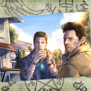Destiel « Bandaids », Surnaturel, Carte postale