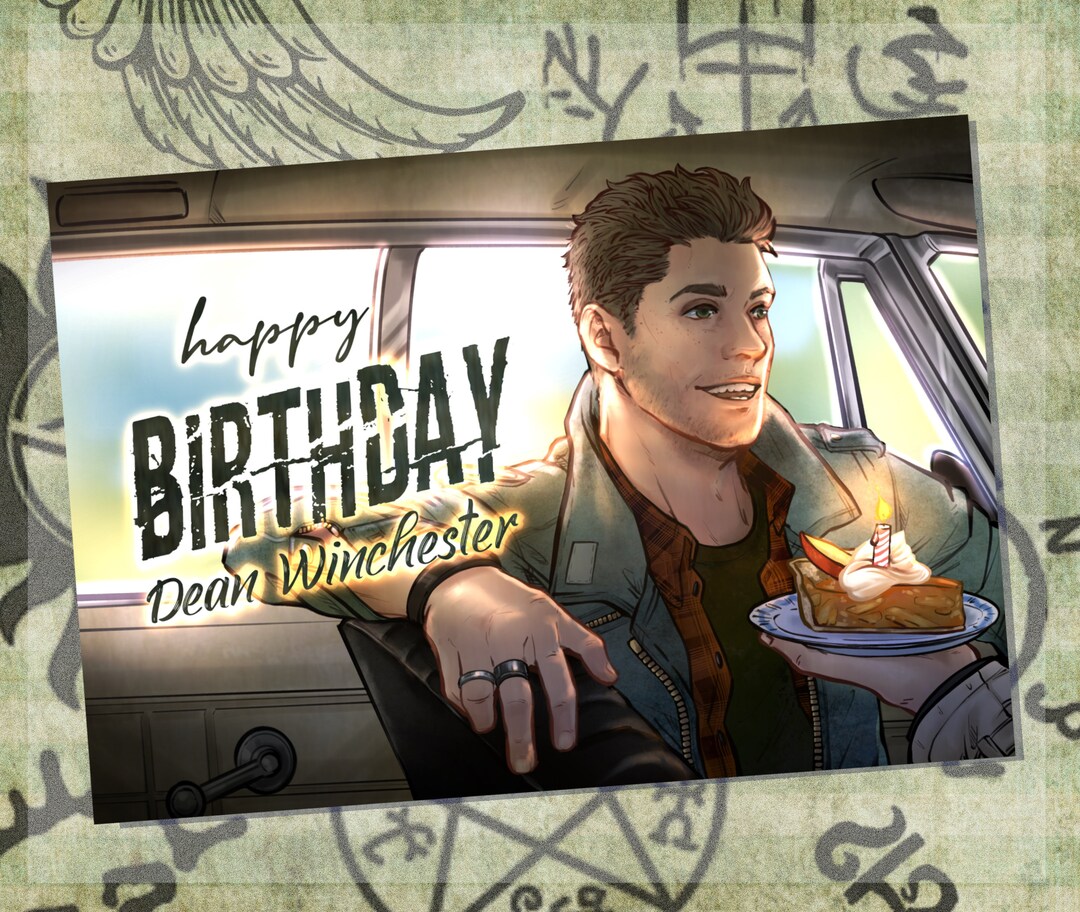 Destiel happy Birthday Dean, Supernatural, Postcard - Etsy