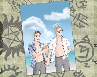Midam "Beach Day", Supernatural, A6 Print
