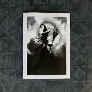 The Night Witch blank card, gothic art card, Mother’s Day card