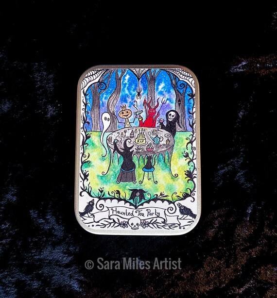Buy Haunted Tea Party Tobacco Tin: Gothic Storage Tin, Goth Gift Online in  India