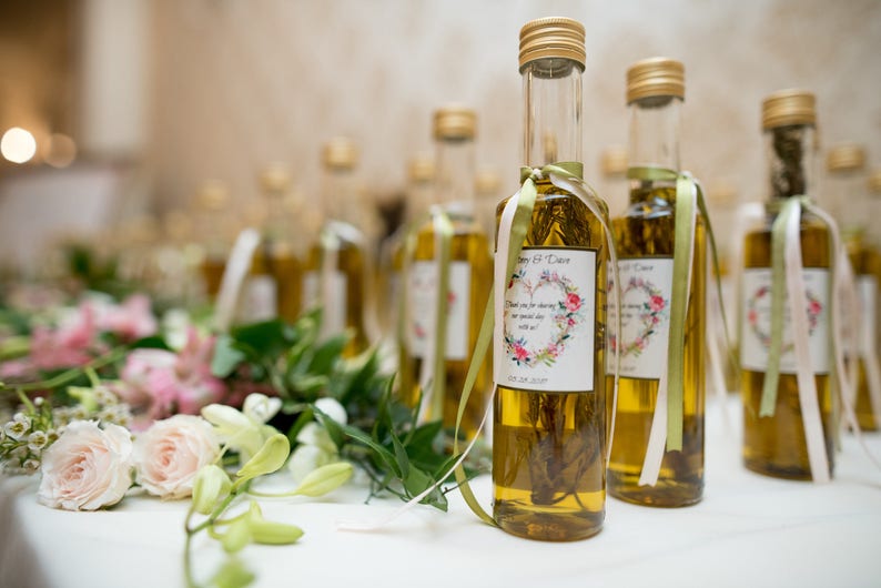 Free Shipping 100 Olive Oil Favors Rosemary Infused Wedding Etsy