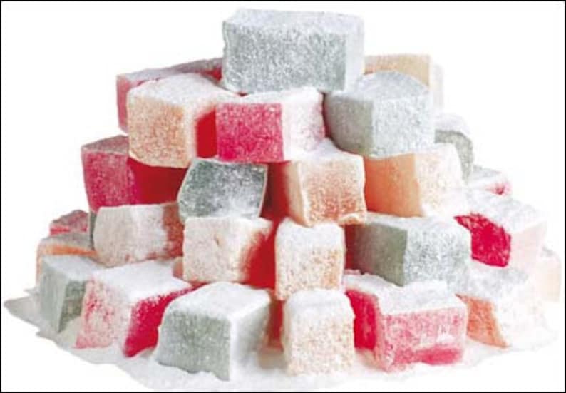 Traditional Greek Turkish Delights Mixed Flavors 400 gr or image 0