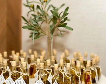 FREE SHIPPING 1oz Olive Oil Favors, Rosemary Wedding Birthday Olive Oil Favours, Infused Olive Oil, Unique Olive Oil Favours, Guest Gifts