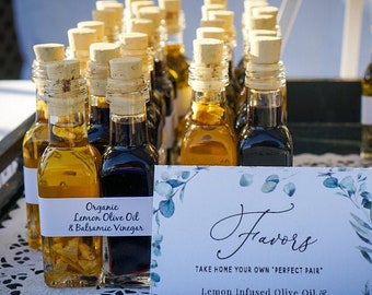 FREE SHIPPING Mini Olive Oil & Balsamic Favors, Olive and Vinegar Favors Sets, Greek Olive Oil, Wedding Party Favors, Unique Wedding Favors