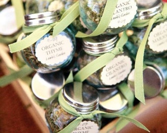 Herb Favors, Bottles with Mixed Organic Herbs Favors, Rosemary Oregano and Basil Favours, Perfect Favor Bottles, Thank you Italian Wedding