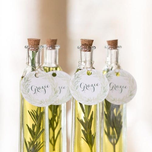 FREE SHIPPING 1oz Olive Oil Favors Rosemary Wedding Birthday Etsy