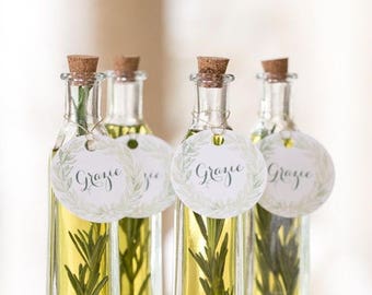 EXTRA LARGE 7oz Olive Oil Favors, Rosemary Wedding Birthday Olive Oil Favours, Infused Greek Olive Oil, Unique Olive Oil Favours