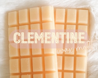 WAX MELT: Clementine | Highly Scented Snap Bar, Fruity Scent, Citrus Scent, Food Scent, Wax Melt for Wax Warmer/Melter