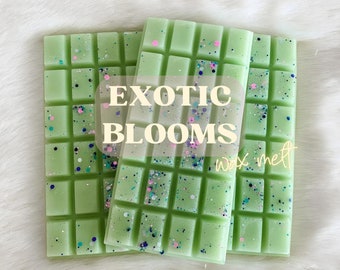 Wax Melt: Exotic Blooms, Highly Scented Wax Melt, Snap Bar, Fresh Floral Scent, Home Fragrance for Wax Warmer