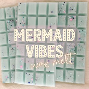 Wax Melt:  Mermaid Vibes, Highly Scented Snap Bar, Clean Scent, Musk Scent, Home Fragrance for Wax Warmer/Melter