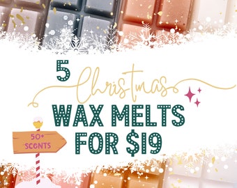 Choose Your Own Wax Melts: Christmas + Holiday Scents | Highly Scented Snap Bars, Cozy Winter, Pick Your Own Home Fragrance for Wax Warmer