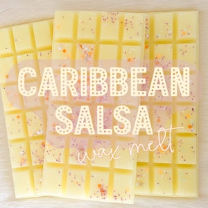 WAX MELT: Caribbean Salsa | Highly Scented  Snap Bar, Fruity Scent, Tropical Scent, Home Fragrance for Wax Warmer