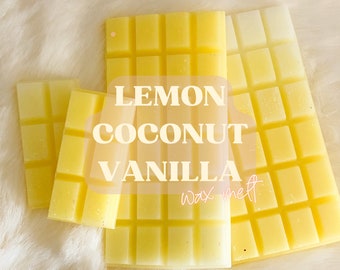 Wax Melt "Lemon Coconut Vanilla", Highly Scented, Snap Bar, Bakery Scent, Food Scent, Wax Melt for Wax Warmer/Melter