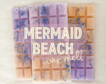 Wax Melt: Mermaid Beach, Snap Bar, Floral Scent, Fresh Scent, Spring and Summer Home Fragrance, Wax Melt for Wax Warmer/Melter