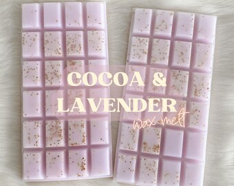 Cocoa & Lavender Highly Scented Wax Melt, Snap Bar, Fruity Scent, Citrus Scent, Food Scent, Wax Melt for Wax Warmer/Melter