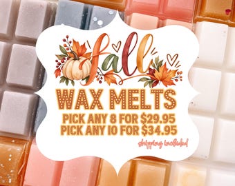 Build-A-Bundle Cozy Fall: Pick 8 - 10 Wax Melts