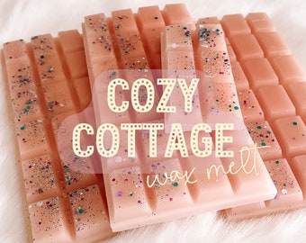 Wachs Schmelzfigur: Cozy Cottage | Stark duftende Snap Bar, warmer und süßer Duft, gemütlich, Dekor, Raumduft für Wachswärmer, Wachsschmelzer