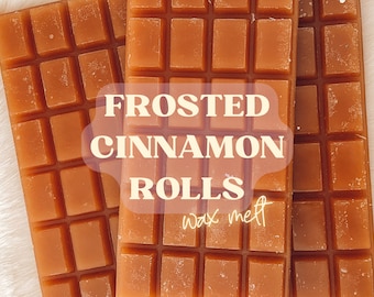 Wax Melt: Frosted Cinnamon Rolls, Strong Scent, Highly Scented Wax Melt, Snap Bar, Bakery Scent, Food Scent, Wax Melt for Wax Warmer/Melter