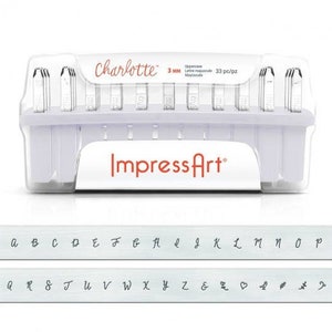 1 juego de sellos de letras ImpressArt 3 mm Charlotte Letras mayúsculas mayúsculas