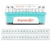 1 Set letter Stamp impressed 4 mm sailor Uppercase uppercase