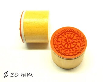 1 Stk Stempel Ornamente Gummistempel Ø 30mm rund