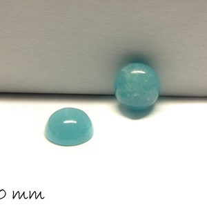 Gemstone Cabochons, Aquamarine Quartz, 10 mm