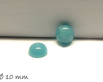 Edelsteen Cabochons, Aquamarijn Kwarts, 10 mm