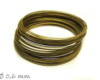 30 Windungen Spiraldraht (memory wire) bronze 0,6 mm