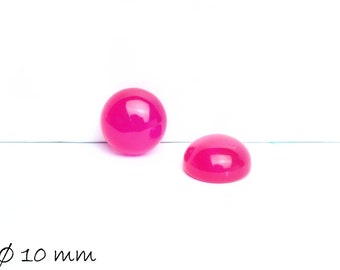 Edelstein Cabochons, Jade (pink), 10 mm