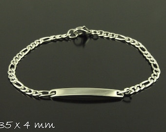 1 bangle blank for stamping and engraving stainless steel silver chain