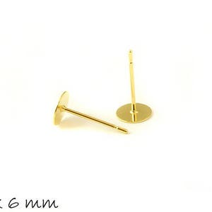 Oorknopjes blanco 11 x 6 mm, goud