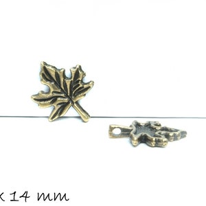 Anhänger Ahorn Blatt bronze vintage 17 x 14 mm