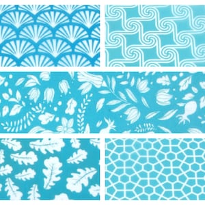 Screen printing stencils, reusable screen printing stencils for polymer clay, various patterns 3