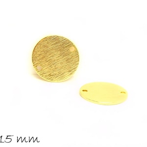 Verbinder Stempel Messing, vergoldet Ø 15 mm