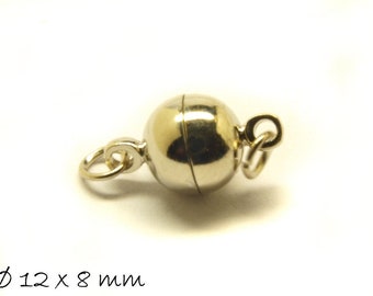 Magnetverschlüsse, platin, 12 x 8 mm