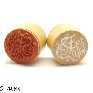 1 Stk Stempel " For You " Gummistempel Ø 30mm rund