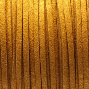 0.42EUR/meter - 6 m imitation suede 3 x 1.5 mm, coffee-brown