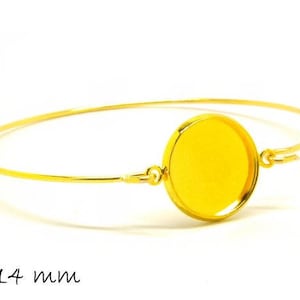 Armbandsämnen Cabochonfattning 14 mm guld