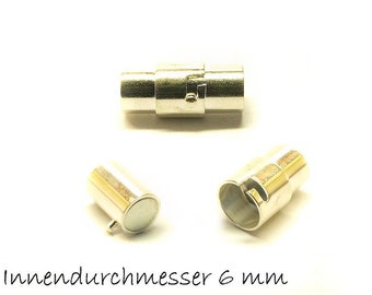 2 Stk Magnetverschlüsse, silber , 18 x 8 mm