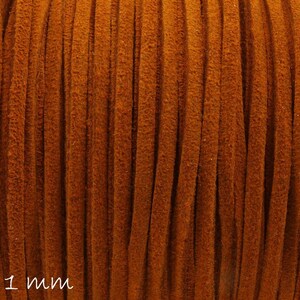 0.42EUR/meter - 6 m imitation suede 3 x 1.5 mm brown