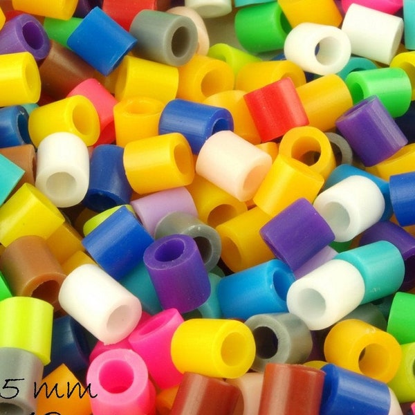 500 pcs Perles de fusible 5 x 5 mm, Mélange de couleurs 1