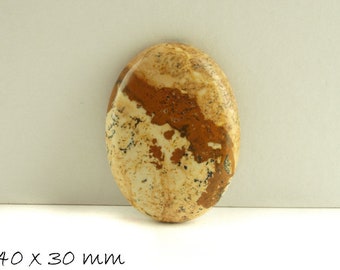 1 Cabochon gelber Jasper 40 x 30 mm gelb orange braun beige