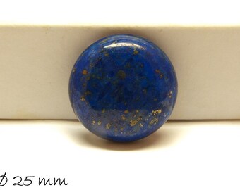 Gemstone cabochon, lapis lazuli, 25 mm