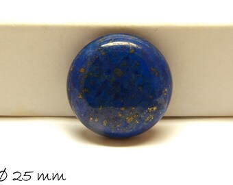 Cabochon in pietra preziosa, lapislazzuli, 25 mm