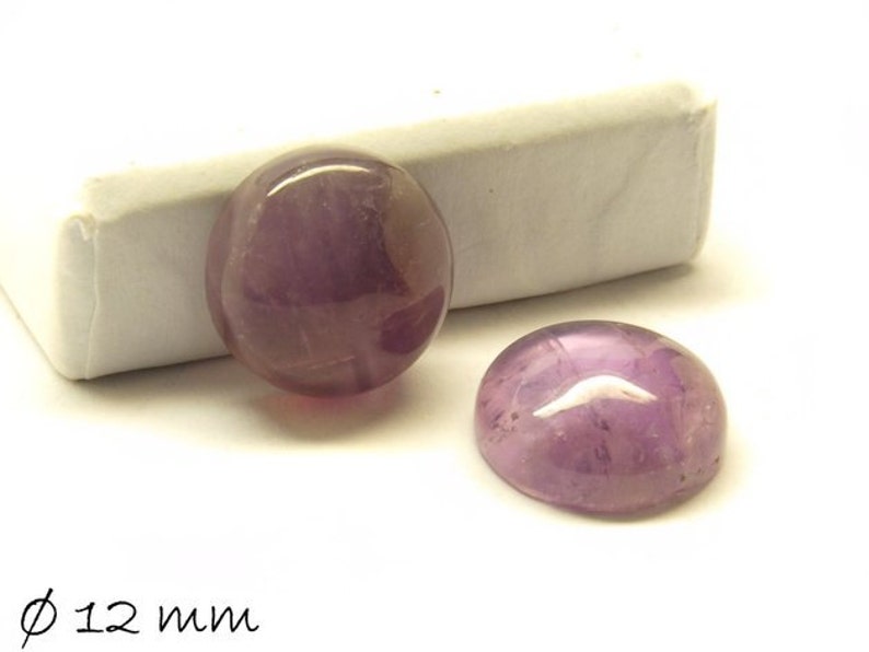 Edelstein Cabochons, Amethyst, 12 mm Bild 1