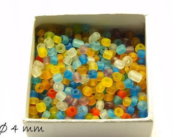 0,05EUR/g - 50 g gefrostete lucite Rocailles Mix 4 mm #1 Perlen