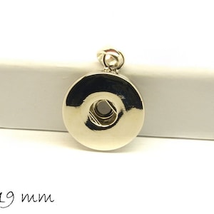Pendant Interchangeable Jewelry Snap Button Platinum