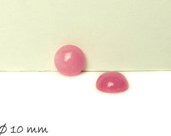 Edelstein Cabochons, Jade (rosa), 10 mm