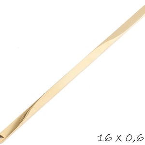 2 pezzi. Bracciale grezzo con triangolo stampato per stampaggio e incisione, acciaio inossidabile, oro 16 x 0,6 cm